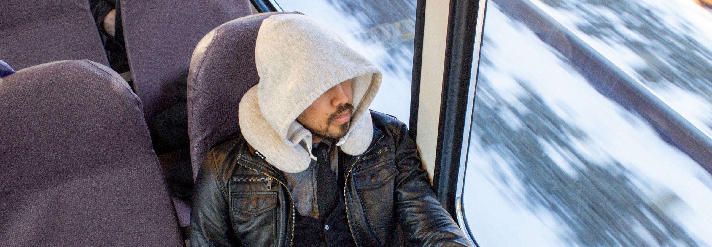 travel neck pillow and hood