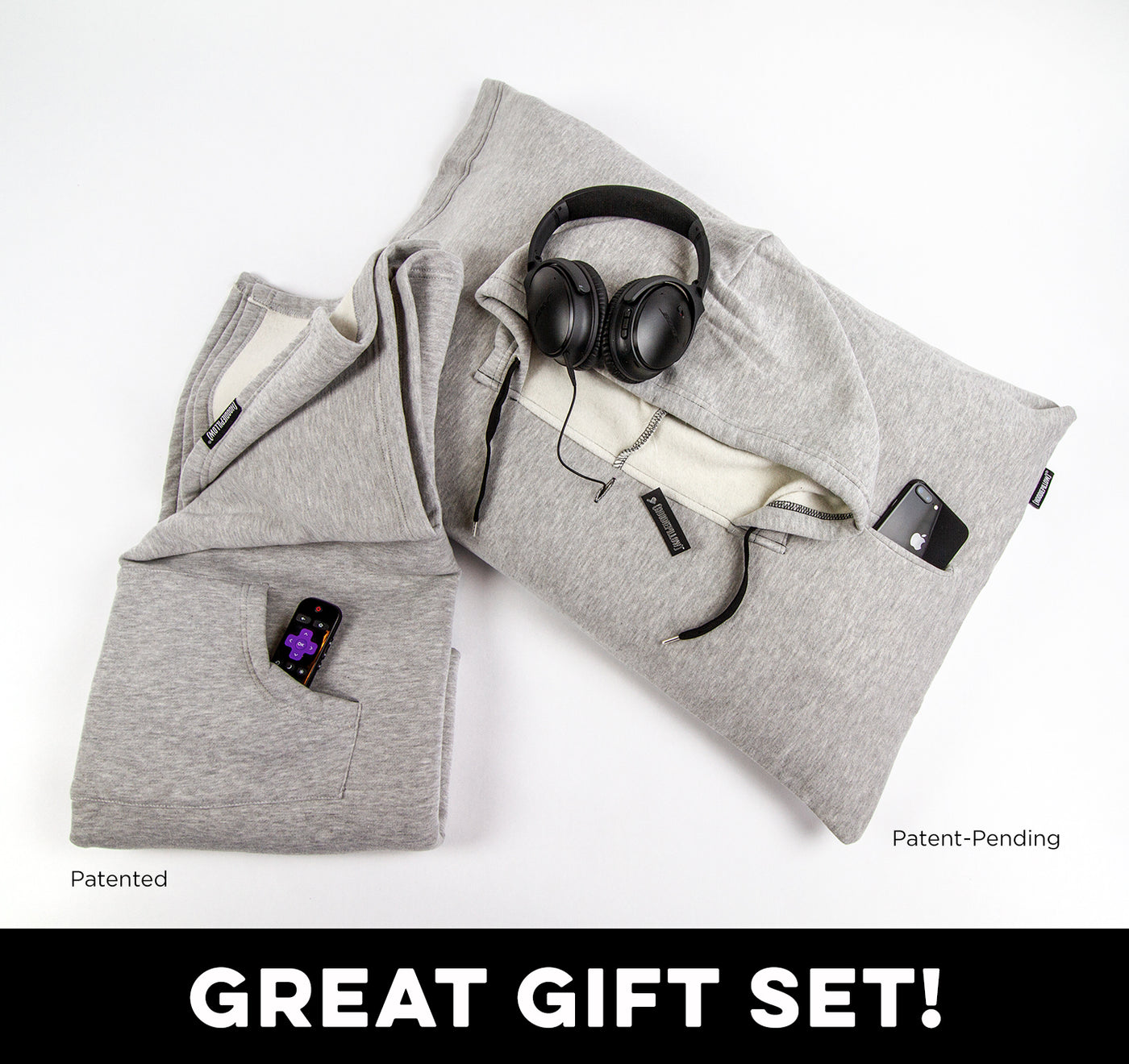 HoodiePillow® Blanket with Pocket