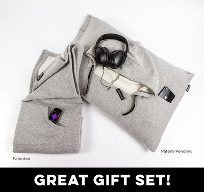 HoodiePillow® Blanket with Pocket