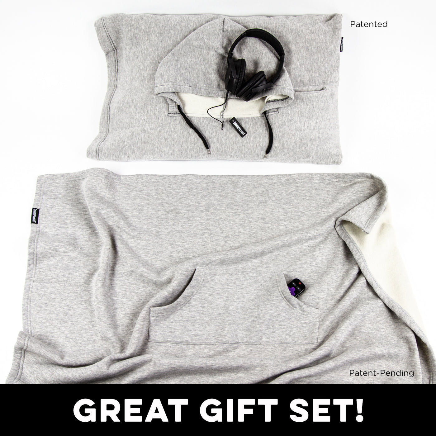 HoodiePillow® Blanket with Pocket