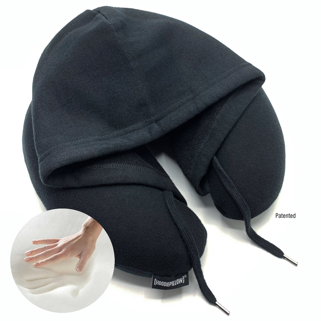 Neck pillow with hood clearance