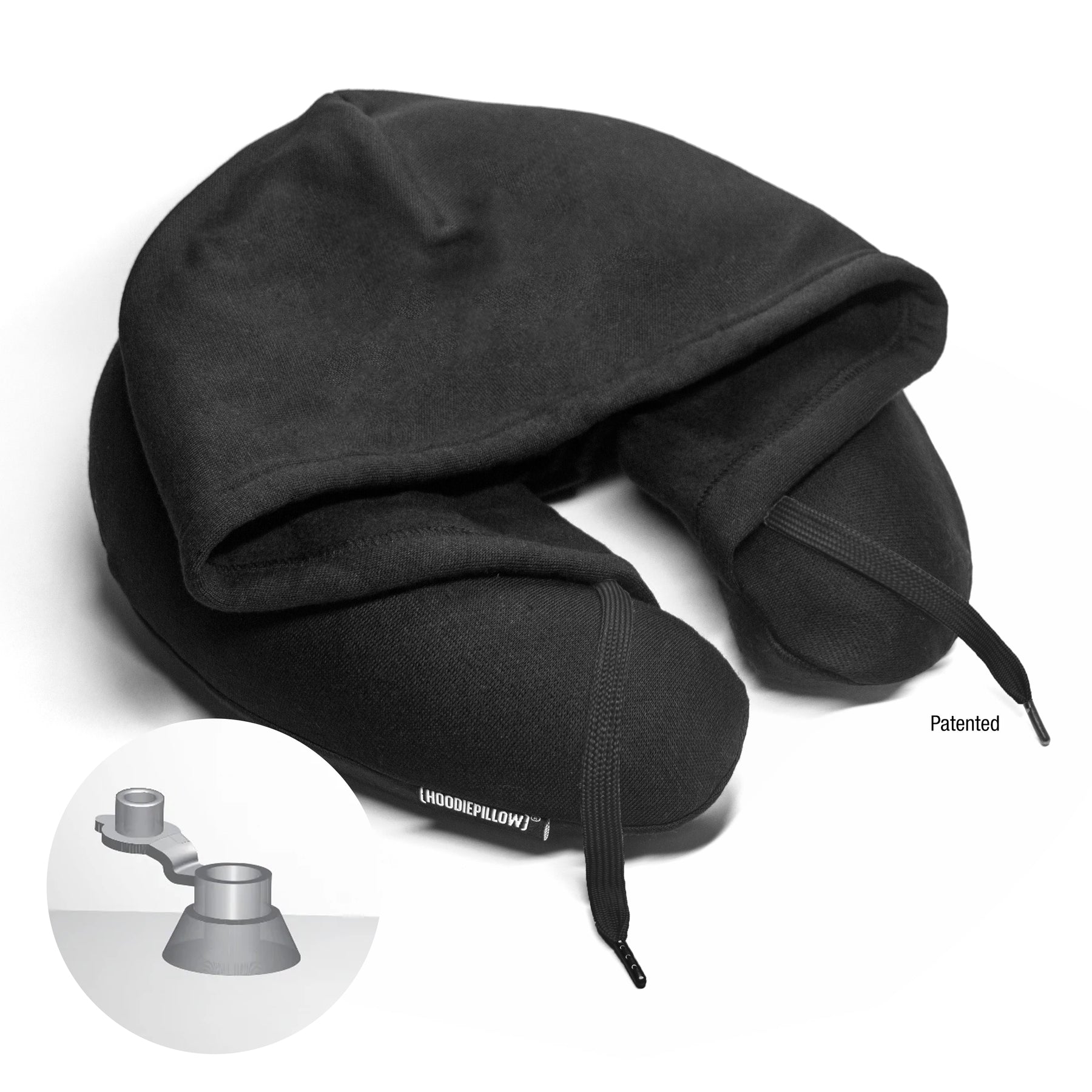 inflatable travel hoodie pillow