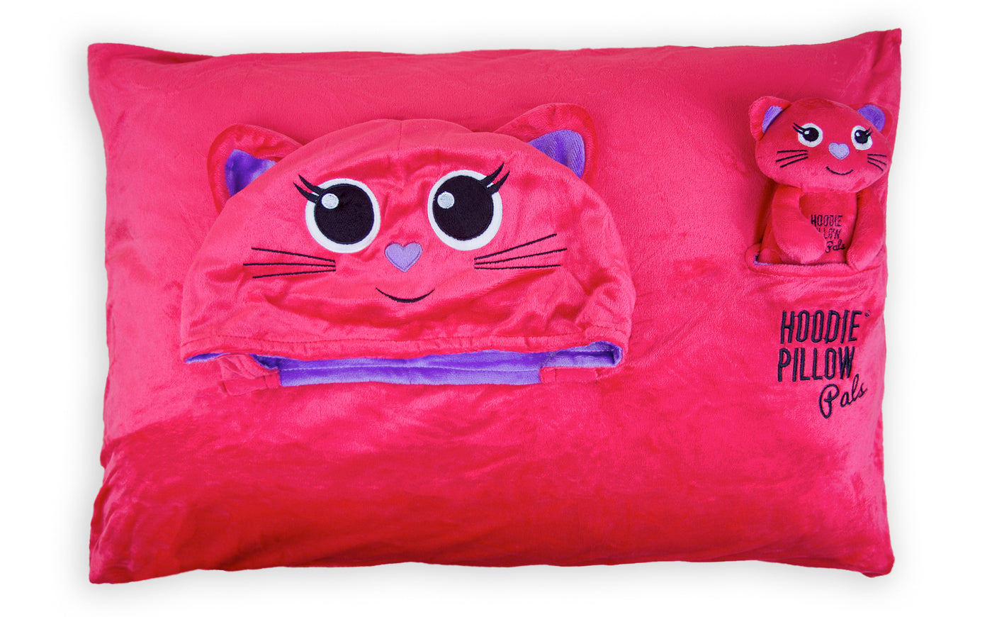 HoodiePillow® Pals - Pillowcase with Stuffed Animal