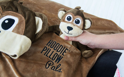 HoodiePillow® Pals - Pillowcase with Stuffed Animal