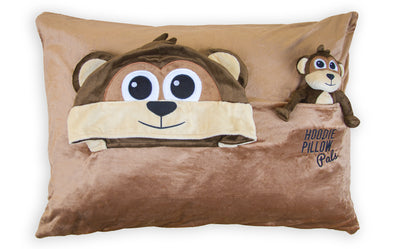 HoodiePillow® Pals - Pillowcase with Stuffed Animal