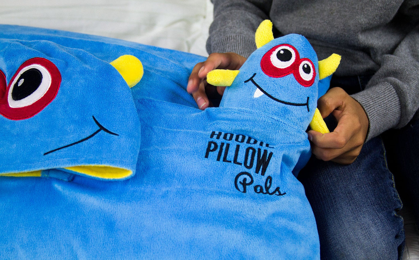 HoodiePillow® Pals - Pillowcase with Stuffed Animal