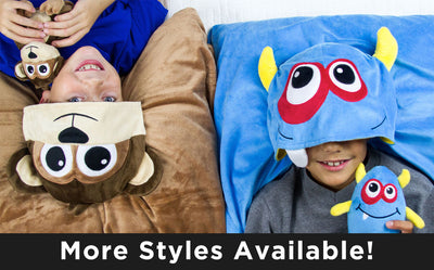 HoodiePillow® Pals - Pillowcase with Stuffed Animal